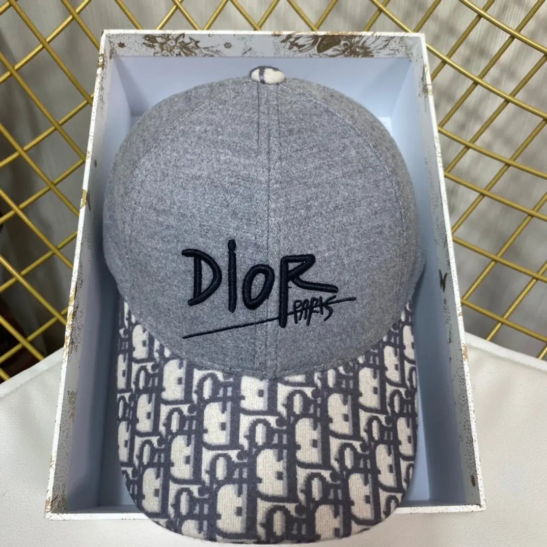 Vintage Oblique Wool Baseball Cap | Luxury Designer Hat-s2 mysite