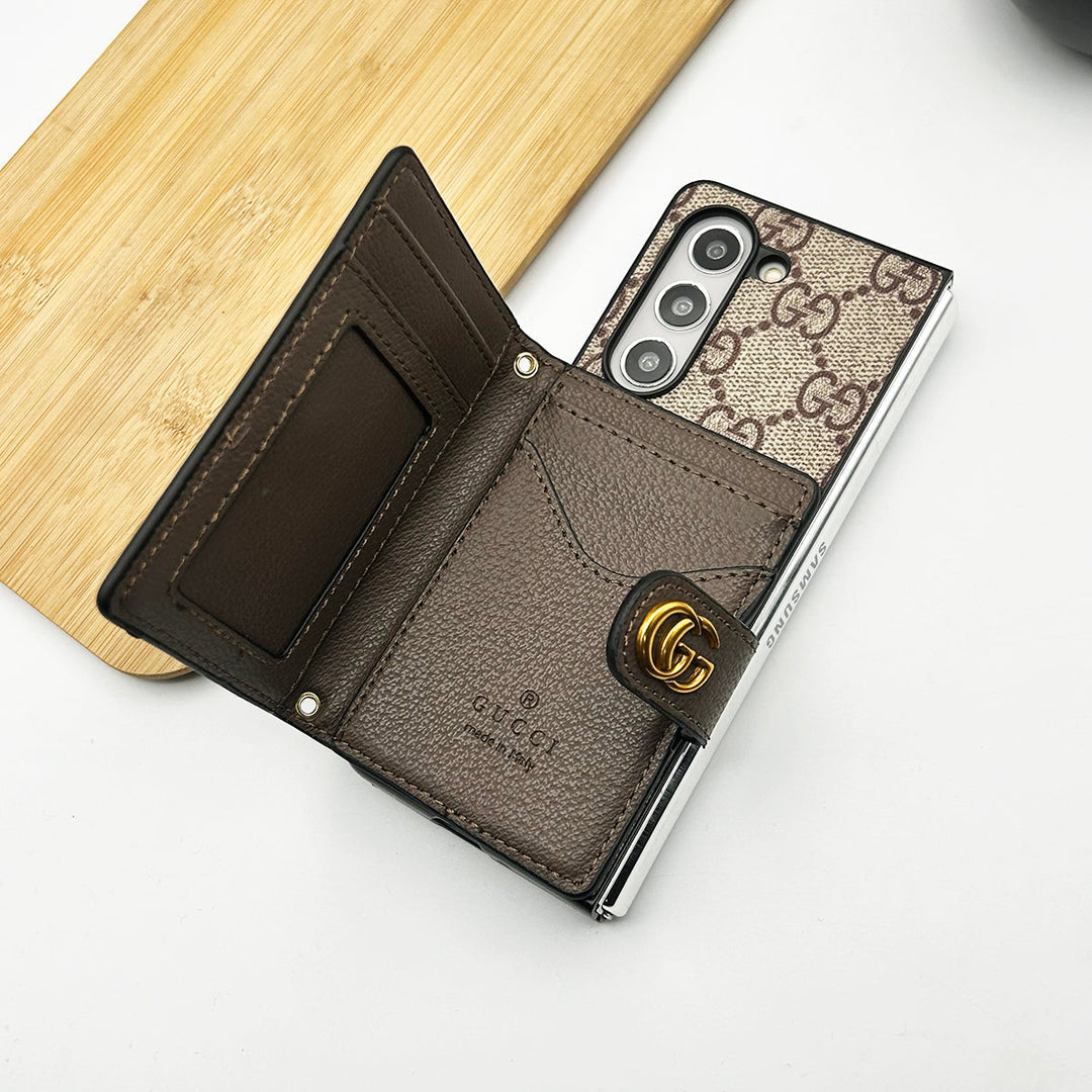 Samsung Galaxy Z Fold 6 Luxury Fashion Leather Brand Case mysite