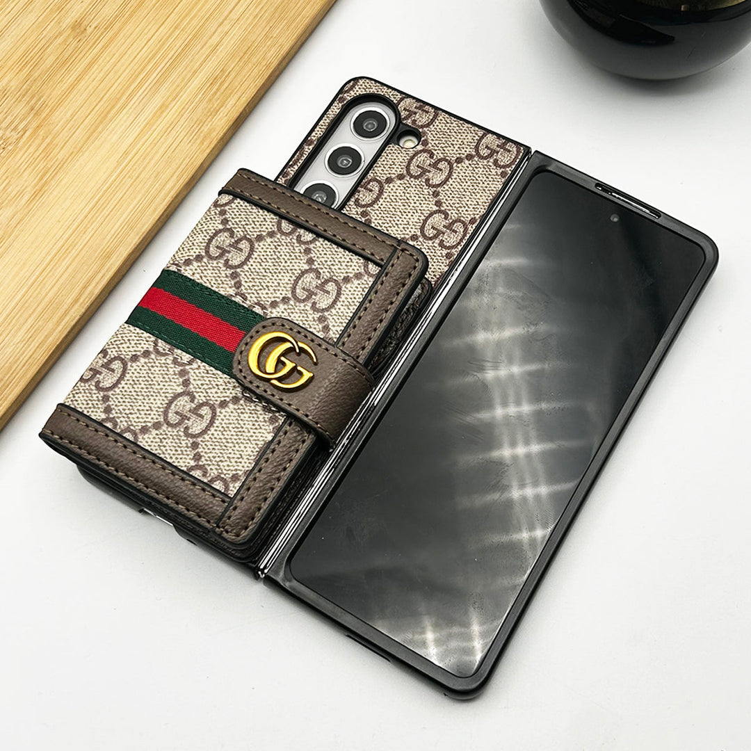 Samsung Galaxy Z Fold 6 Luxury Fashion Leather Brand Case mysite