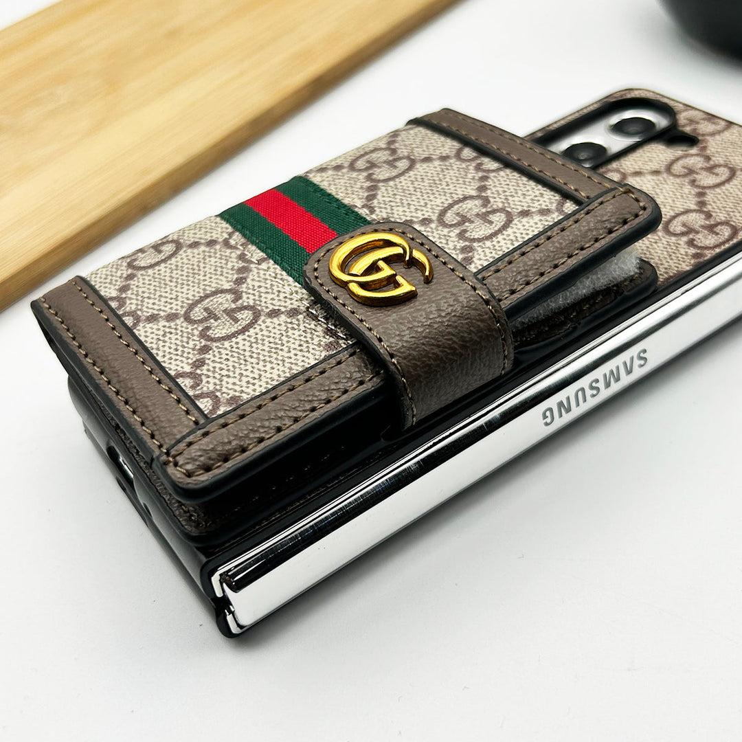 Samsung Galaxy Z Fold 6 Luxury Fashion Leather Brand Case mysite
