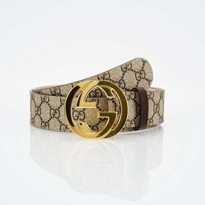 GG Reversible Leather Belt with Gold Buckle-1 mysite