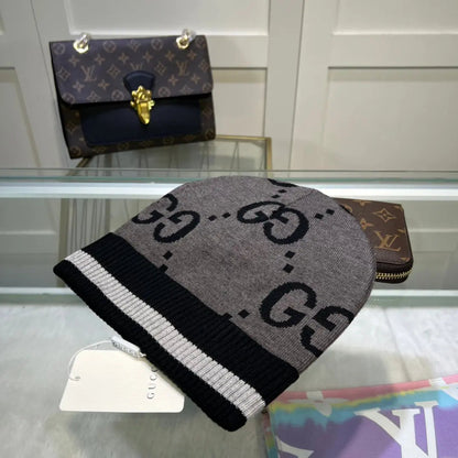Classic GG Jacquard Wool Knit Beanie | Luxury Designer Winter Hat-s2 mysite
