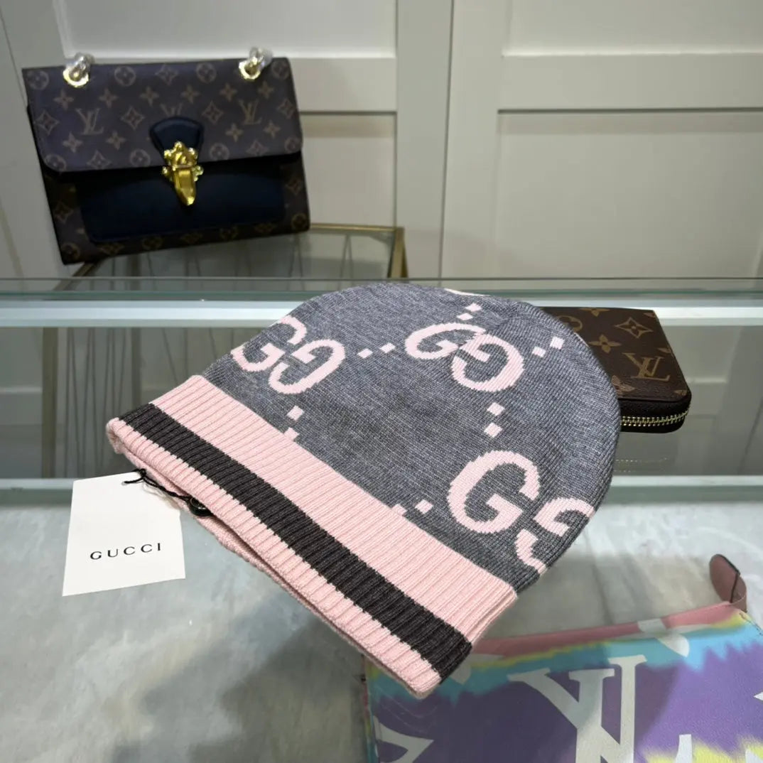 Classic GG Jacquard Wool Knit Beanie | Luxury Designer Winter Hat-s2 mysite