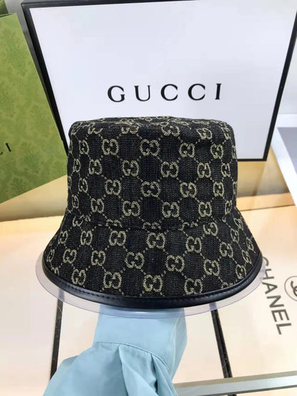 Classic GG Monogram Premium Denim Bucket Hat for Men & Women-s2 mysite