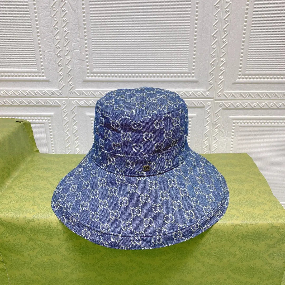 Classic GG Monogram Wide Brim Denim Hat-s2 mysite