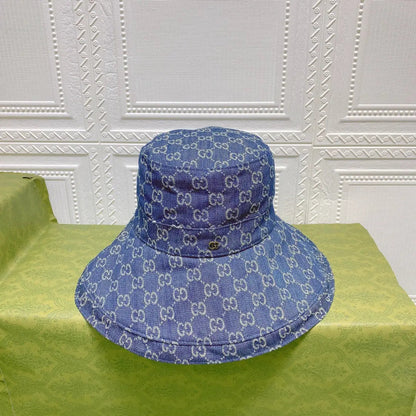 Classic GG Monogram Wide Brim Denim Hat-s2 mysite