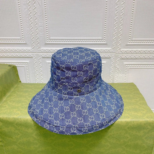 Classic GG Monogram Wide Brim Denim Hat-s2 mysite