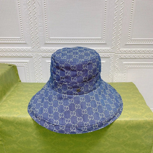 Classic GG Monogram Wide Brim Denim Hat-s2 mysite