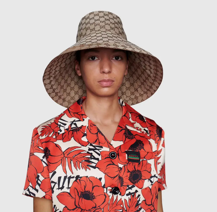 Classic GG Monogram Wide Brim Denim Hat-s2 mysite