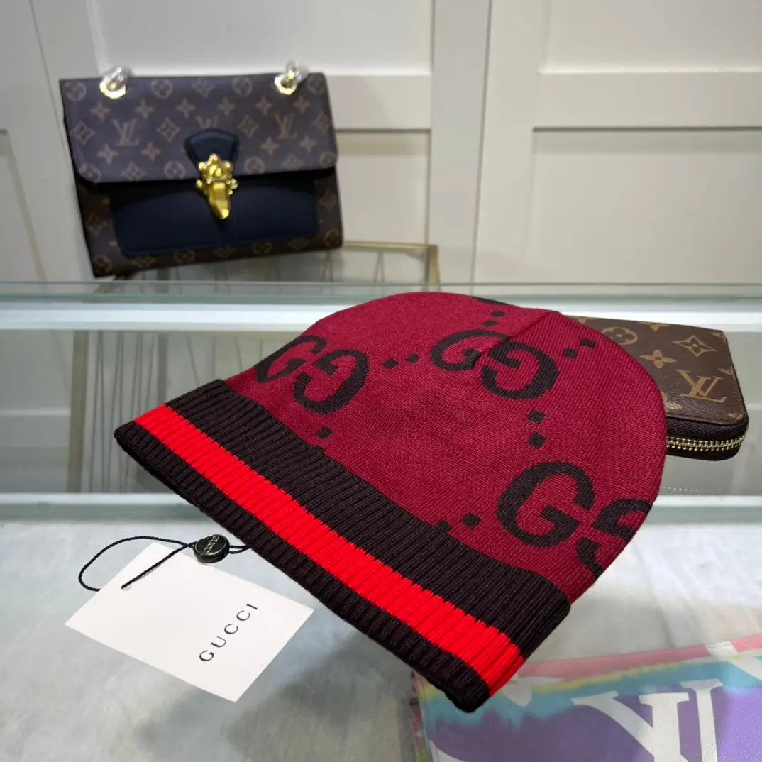 Classic GG Jacquard Wool Knit Beanie | Luxury Designer Winter Hat-s2 mysite