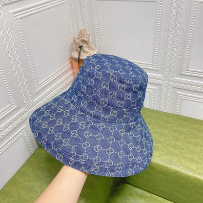 Classic GG Monogram Wide Brim Denim Hat-s2 mysite