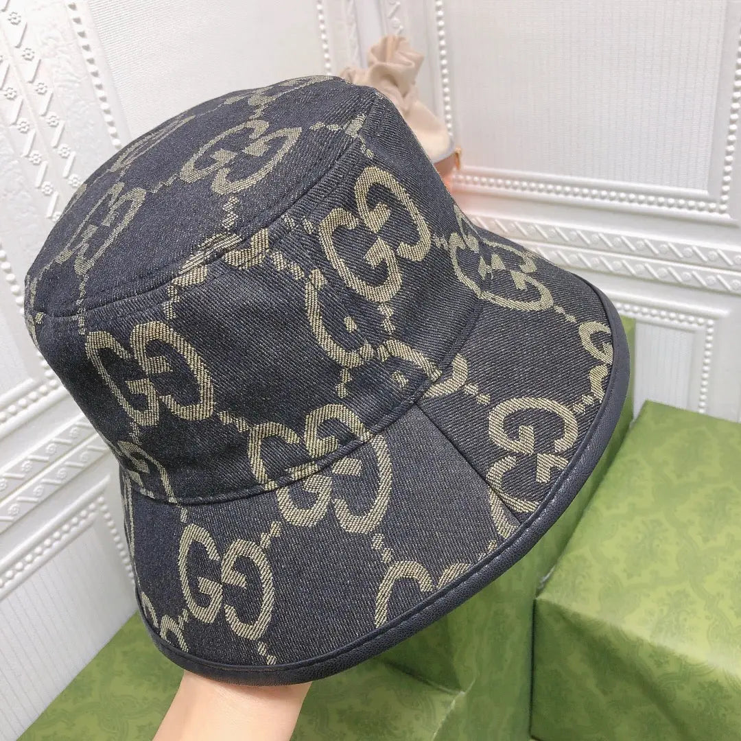 Classic GG Monogram Vintage Canvas Bucket Hat for Men & Women-s2 mysite