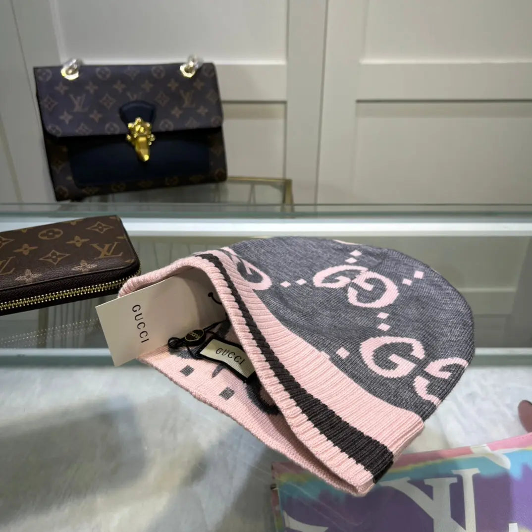 Classic GG Jacquard Wool Knit Beanie | Luxury Designer Winter Hat-s2 mysite