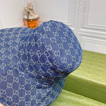Classic GG Monogram Wide Brim Denim Hat-s2 mysite