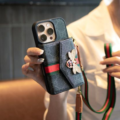 Premium Advanced Crossbody iPhone Case with Card Holder & Shoulder Strap-s2 mysite