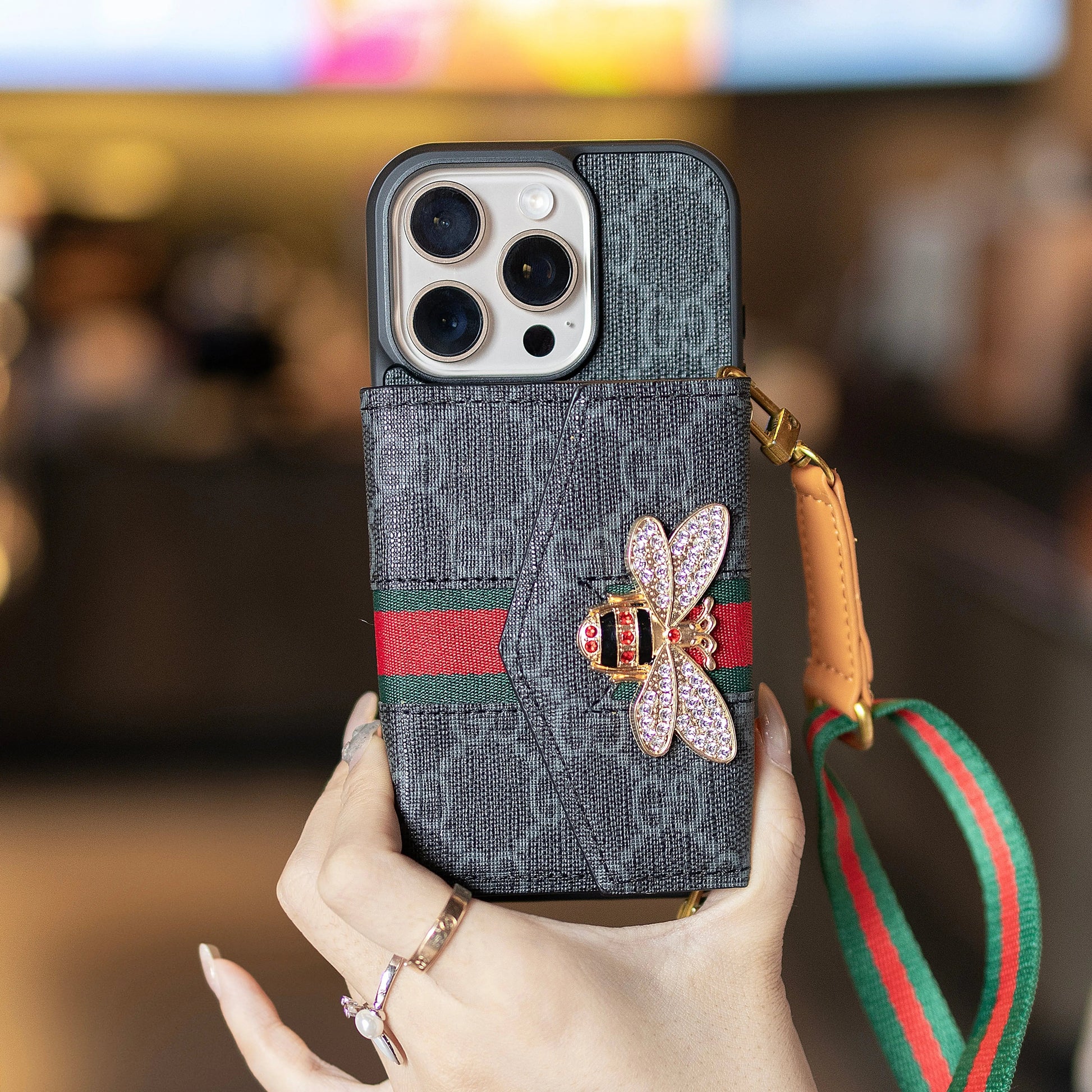 Premium Advanced Crossbody iPhone Case with Card Holder & Shoulder Strap-s2 mysite