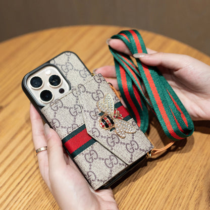 Premium Advanced Crossbody iPhone Case with Card Holder & Shoulder Strap-s2 mysite