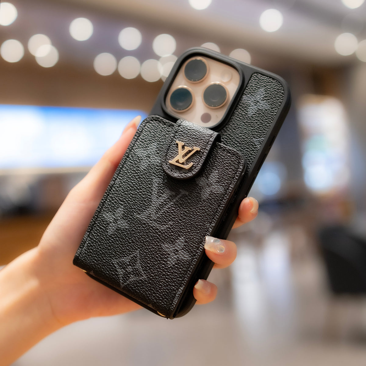 Luxury Crossbody iPhone Case with Card Holder & Strap mysite