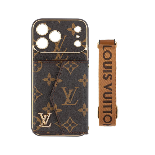 Advanced leather iPhone Case With Wallet And Strap Brown-s2 mysite