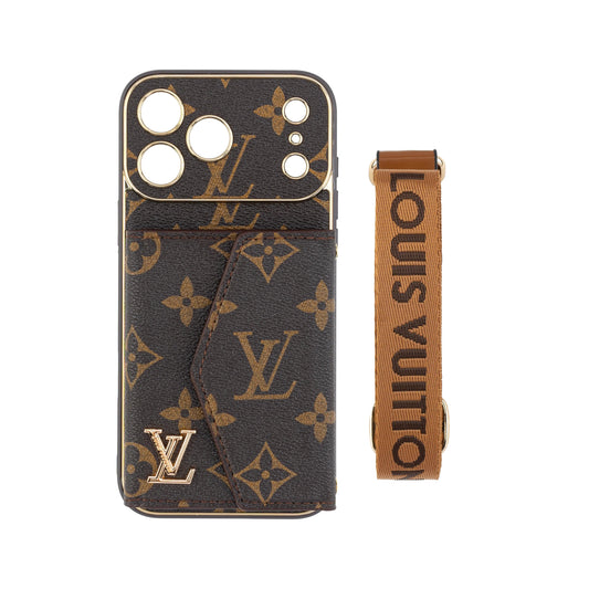 Advanced leather iPhone Case With Wallet And Strap Brown-s2 mysite