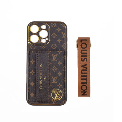 Luxury Advanced Leather iPhone Case with Card Holder & Strap-s2 mysite
