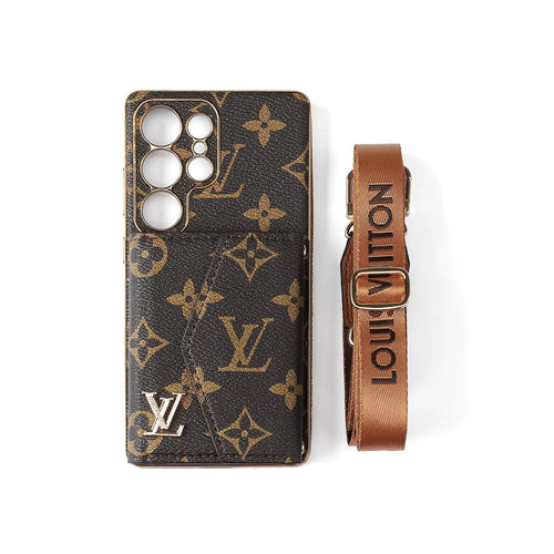 Advanced Leather Samsung Phone Case with Wallet and Strap.-1 mysite