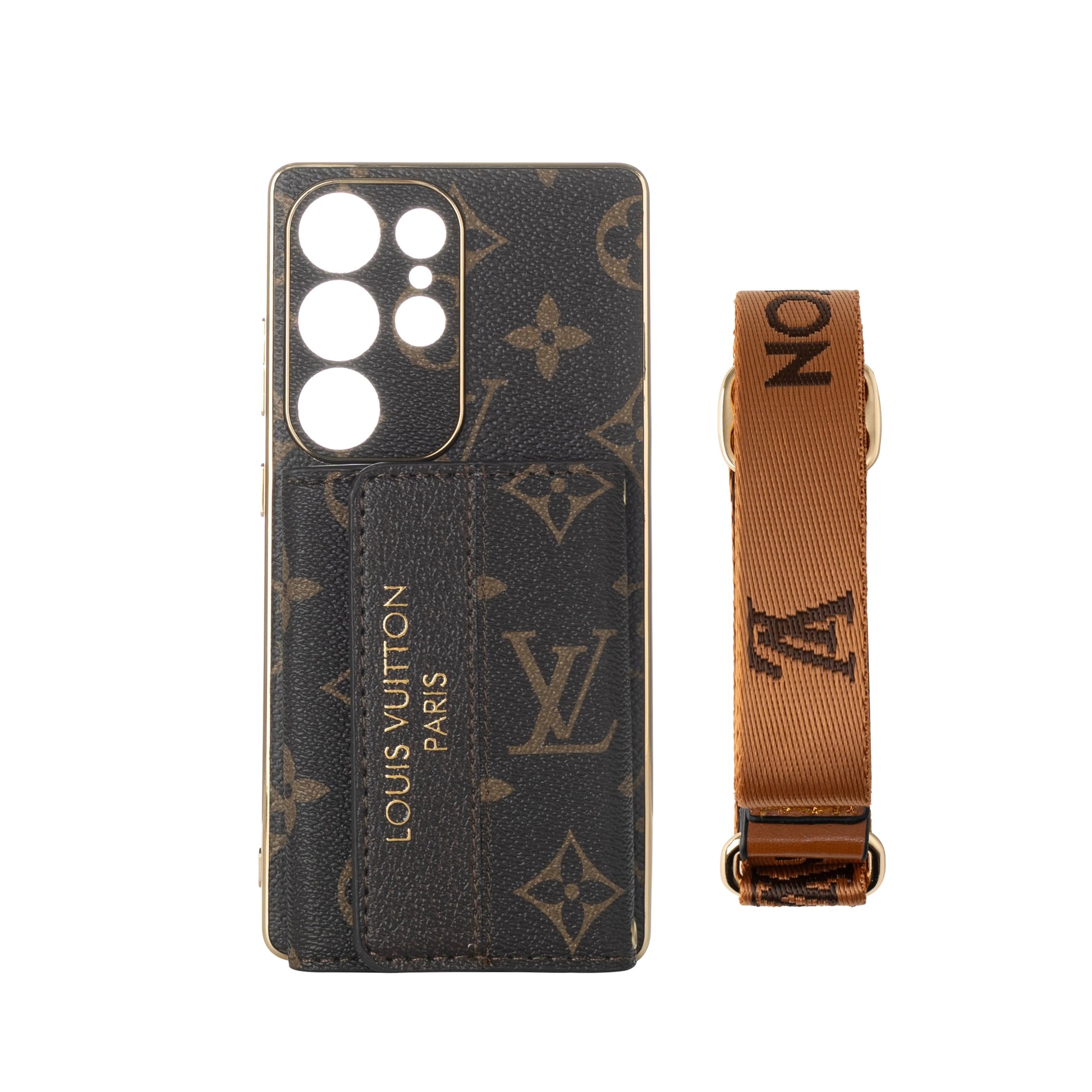 Premium Leather Samsung Case with Card Holder & Wrist Strap-1 mysite