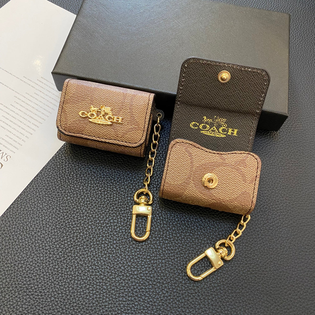 Luxury Coach AirPods Cases Light Brown-LGK240425 mysite