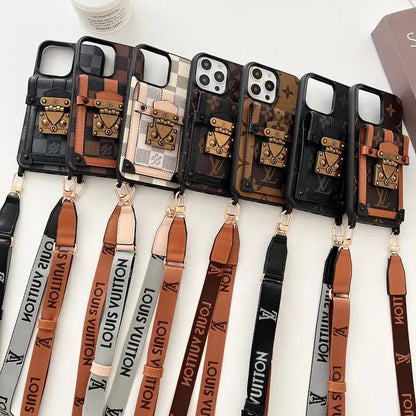 Luxury Brown Crossbody Chain iPhone Case-s2 mysite