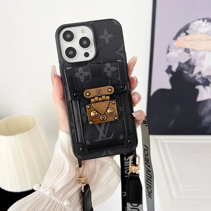 Luxury Black & White Crossbody Chain iPhone Case-s2 mysite