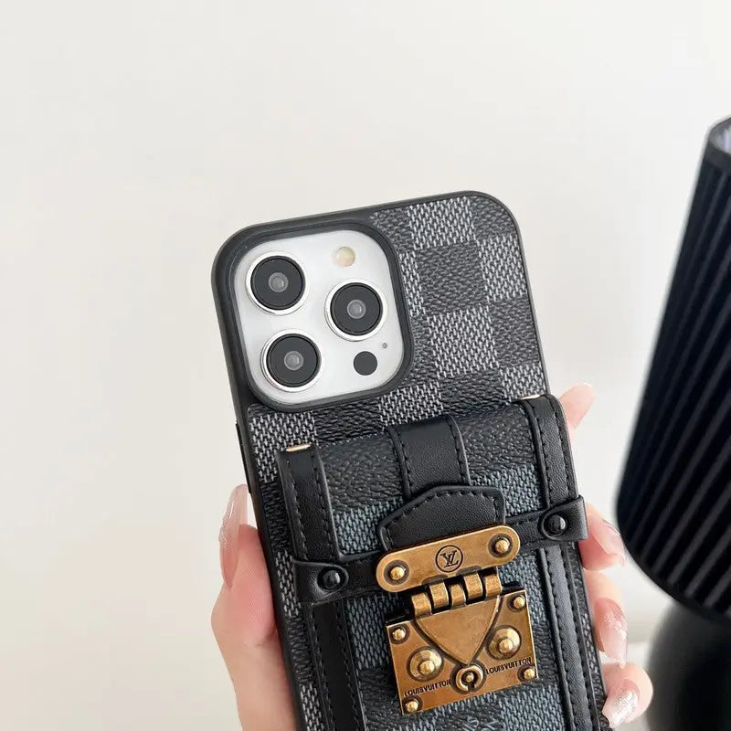 Luxury Black & White Crossbody Chain iPhone Case-s2 mysite