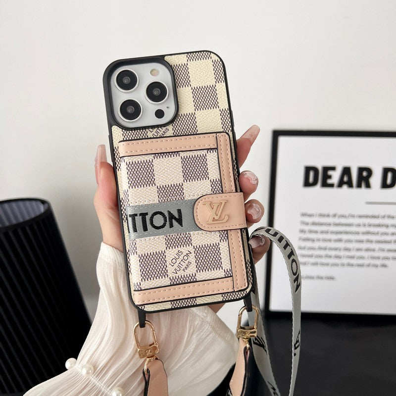 Luxury Card Bag Chain Black & White iPhone Case mysite