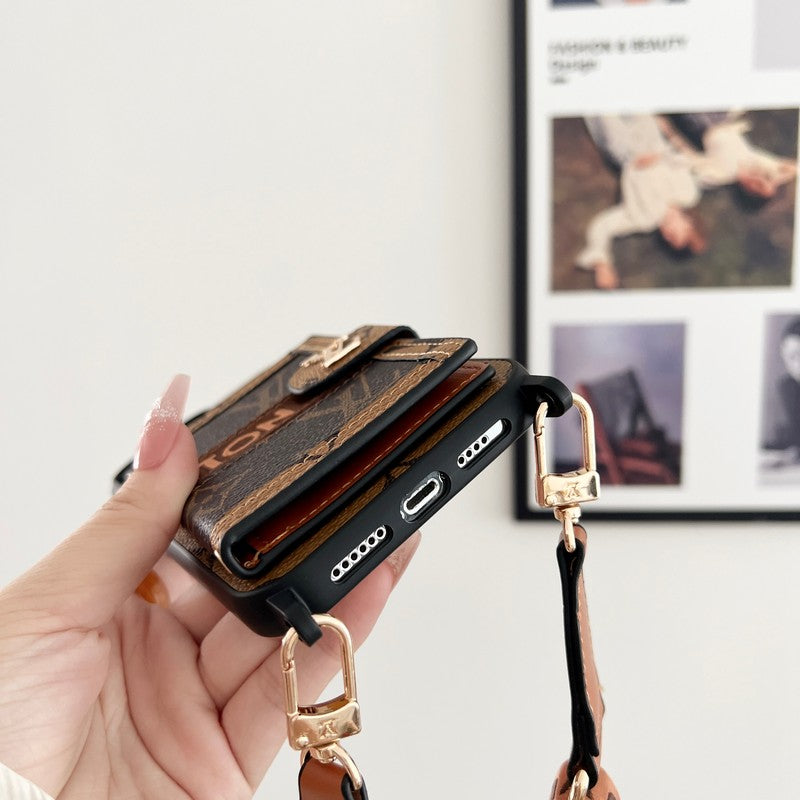 Luxury Card Bag Chain Black & White iPhone Case mysite