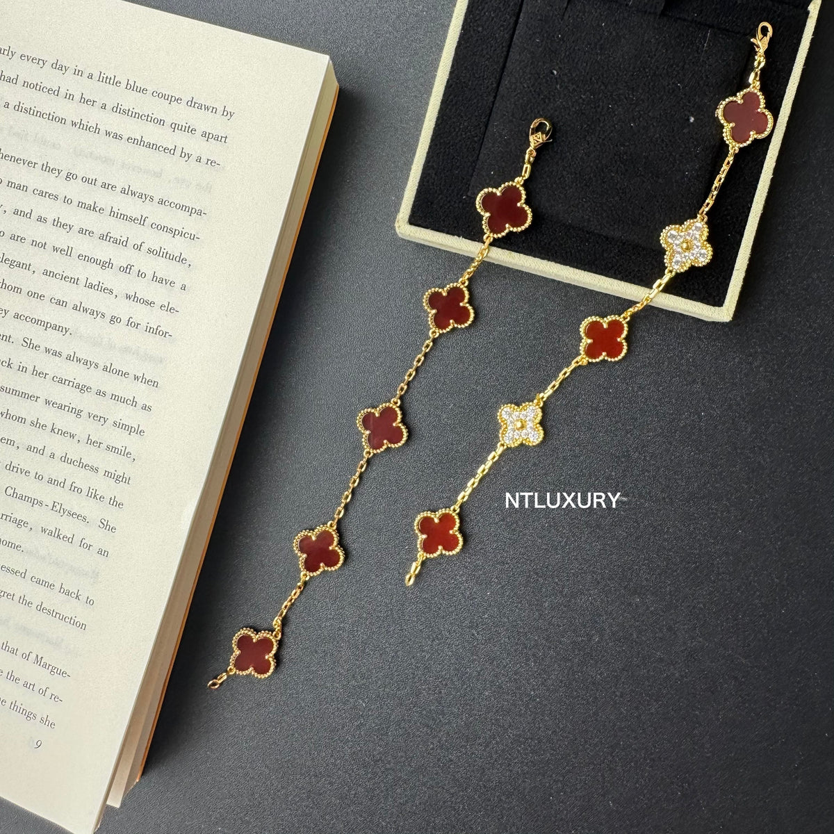 Shell Girl & Shining Leaves Bracelet (Red) mysite