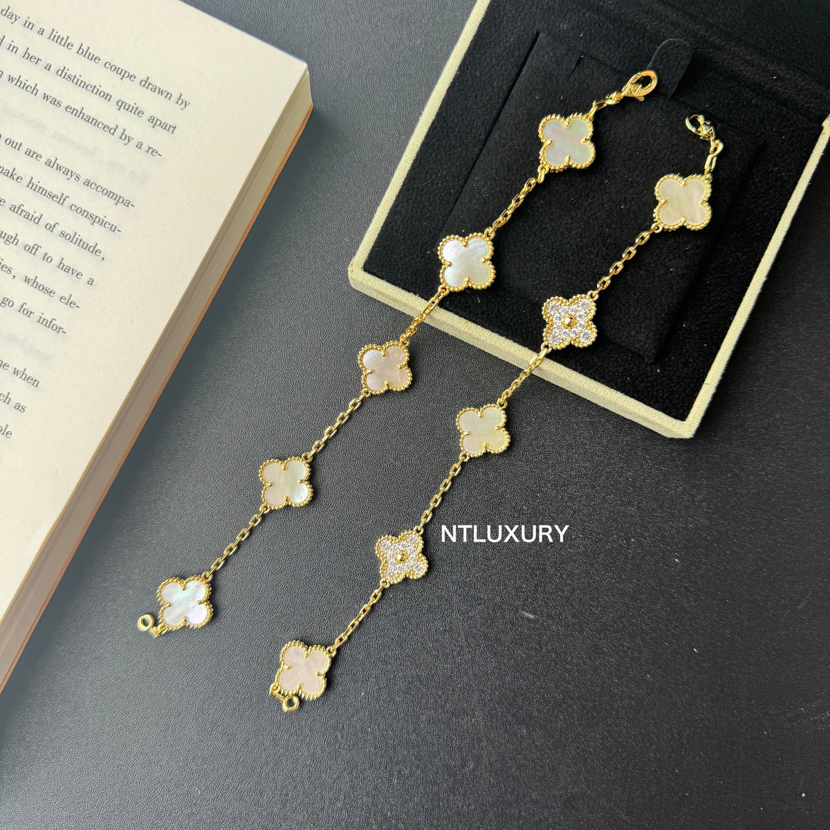 Shell Girl & Shining Leaves Bracelet (White) mysite