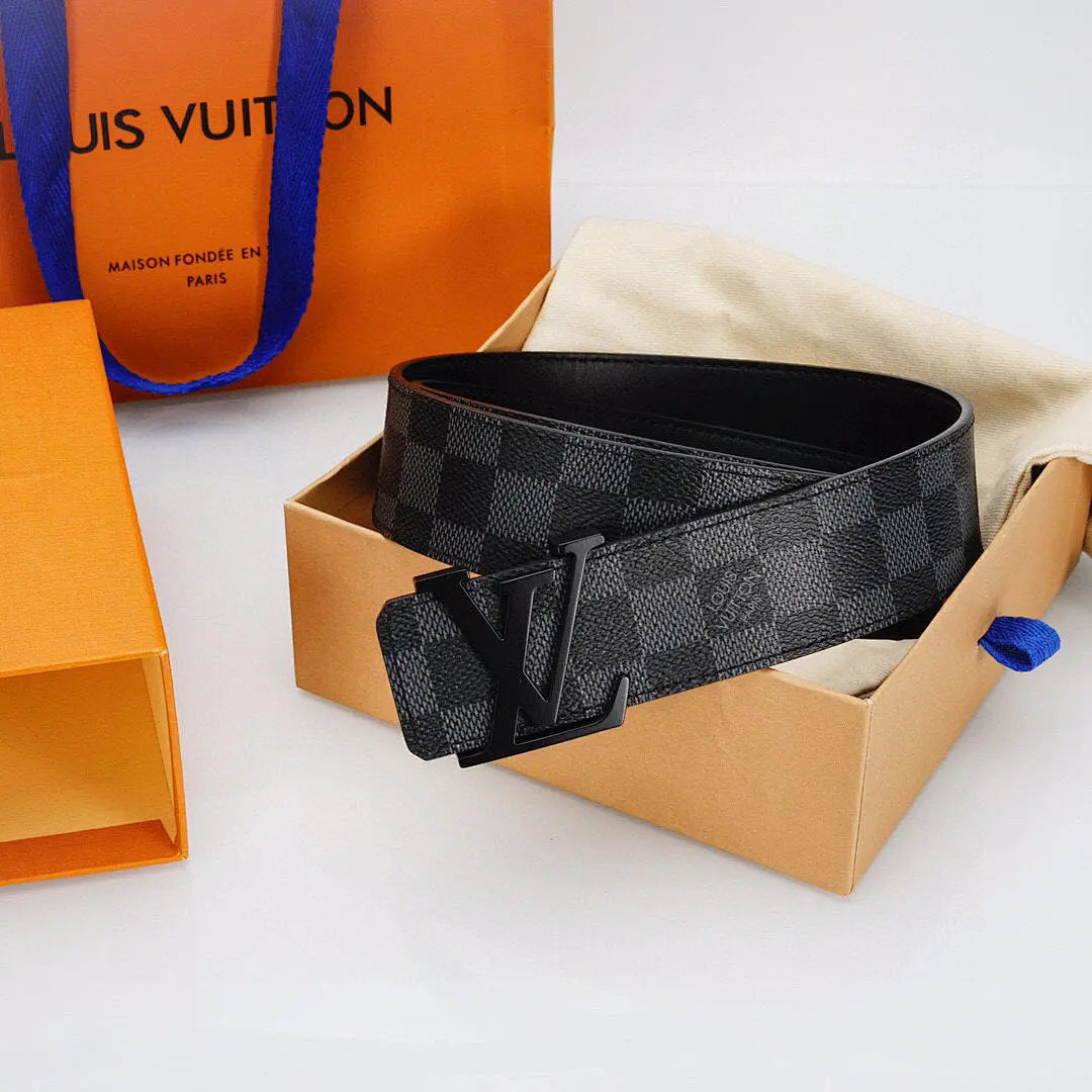 Luxury Black Lacquer Buckle Leather Belt-1 mysite