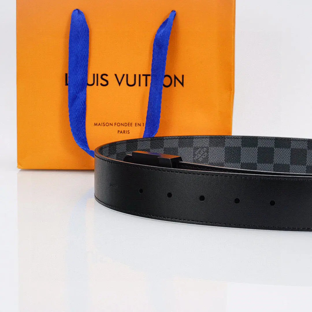 Luxury Black Lacquer Buckle Leather Belt-1 mysite