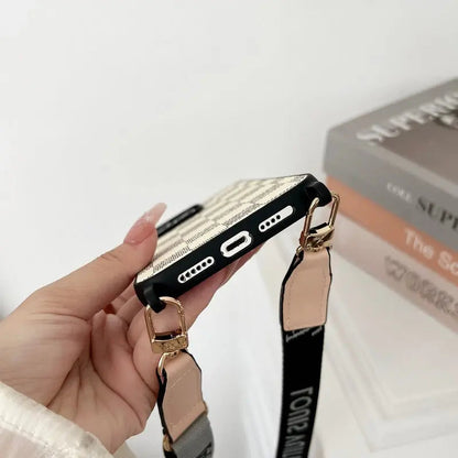 Luxury Brown Crossbody iPhone Case-s2 mysite
