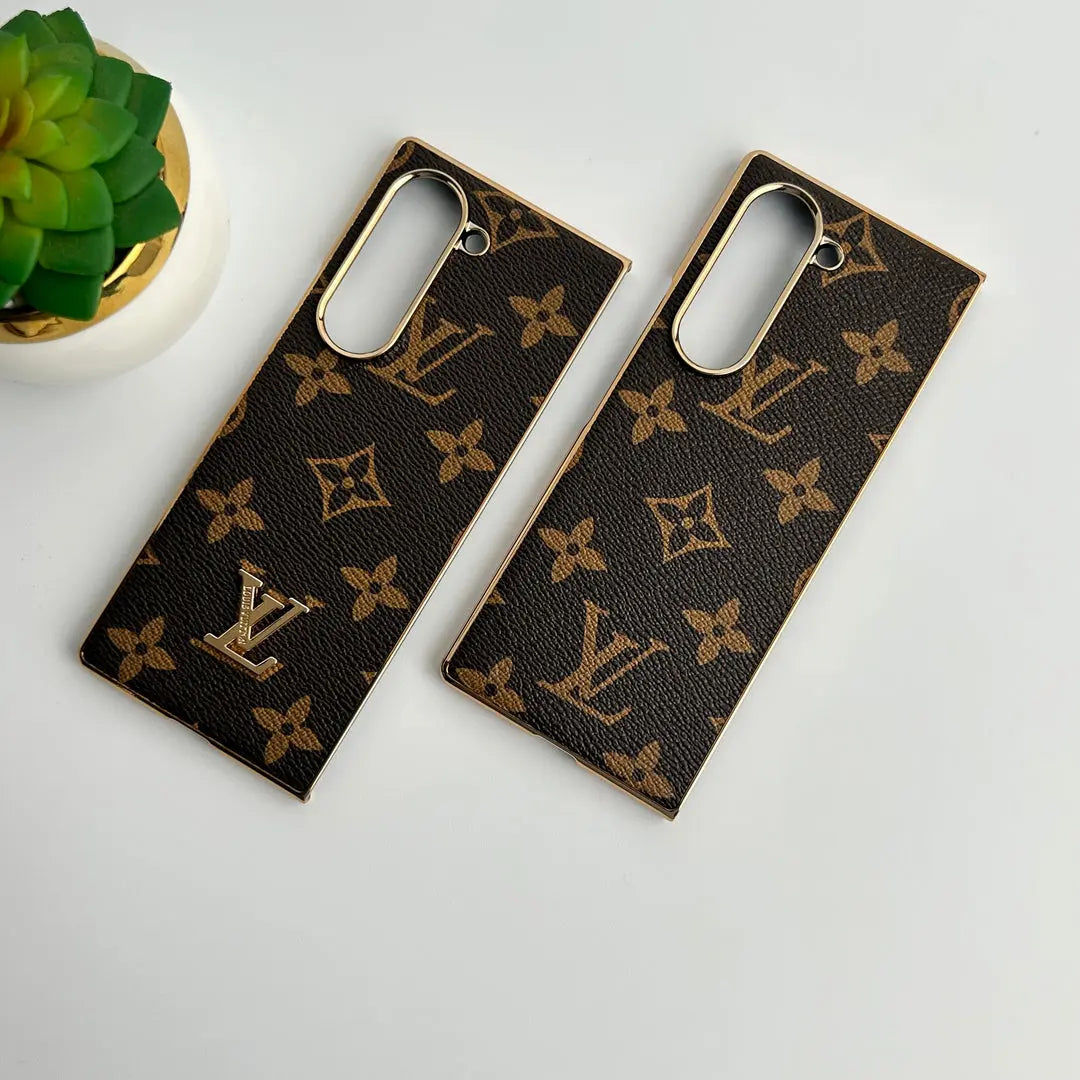 Samsung Galaxy Z Fold 6 Luxury Gold Plated Leather Case-1 mysite