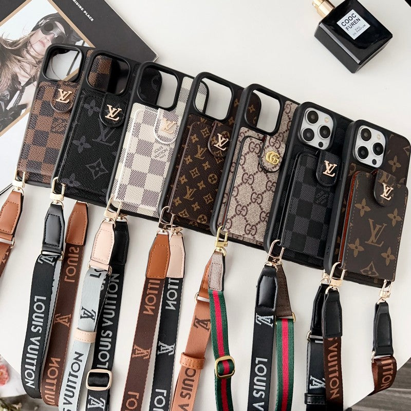 Luxury Black & White Crossbody Card Bag iPhone Case mysite