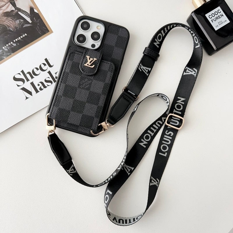 Luxury Black & White Crossbody Card Bag iPhone Case mysite