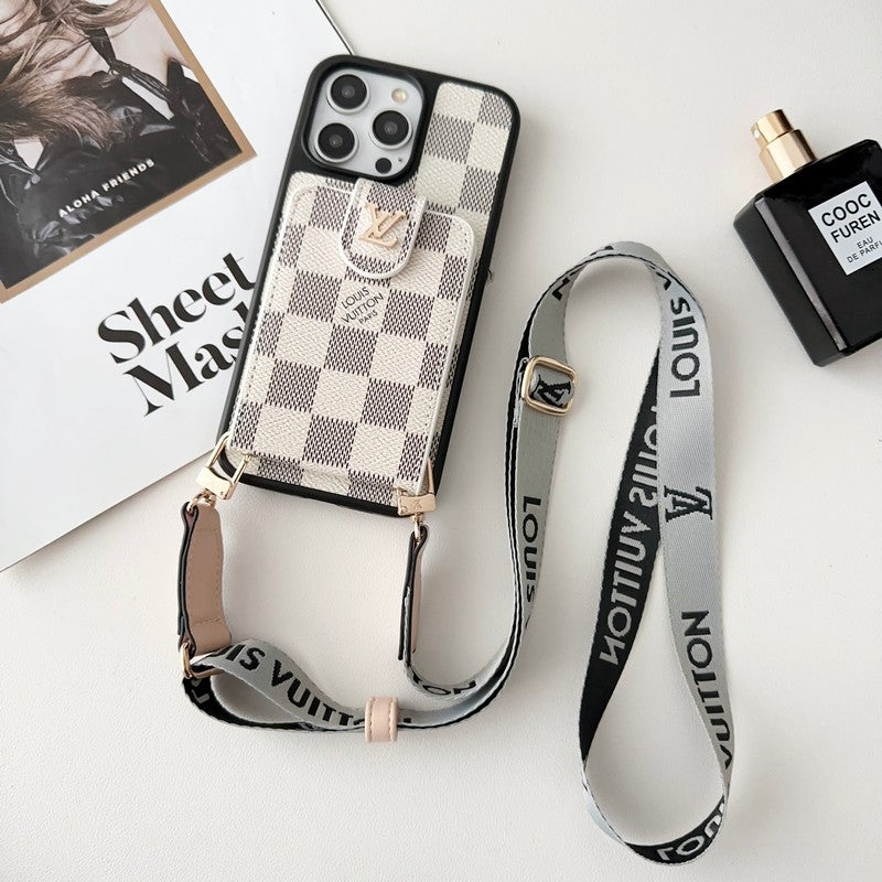 Luxury Black & White Crossbody Card Bag iPhone Case mysite