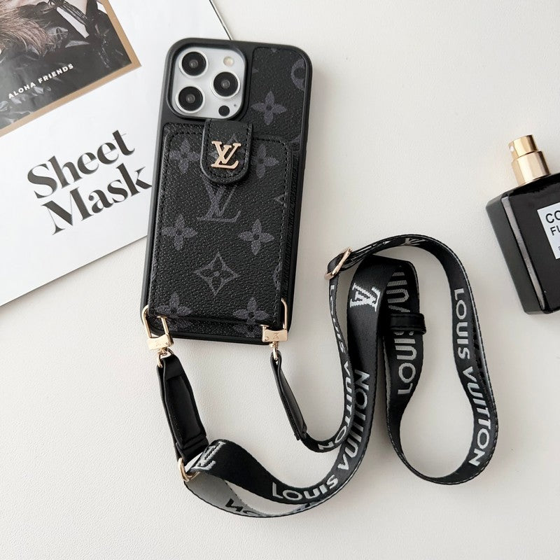 Luxury Black & White Crossbody Card Bag iPhone Case mysite