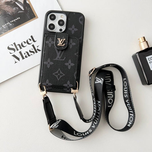 Luxury Black & White Crossbody Card Bag iPhone Case mysite