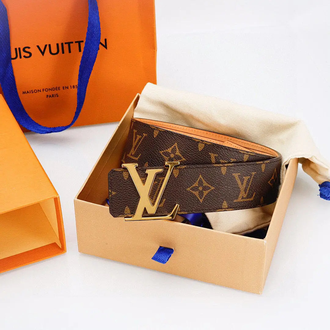 Luxury Monogram Belt with Gold Buckle-1 mysite