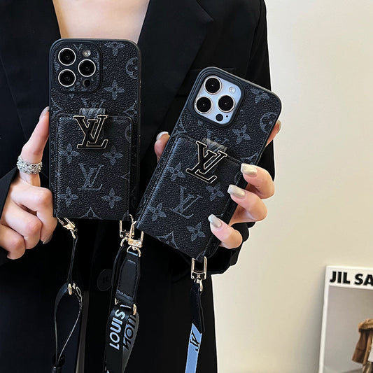 Luxury Card Bag Chain Black iPhone Case mysite
