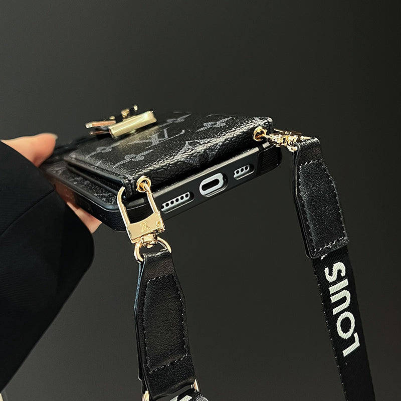 Luxury Card Bag Chain Black iPhone Case mysite