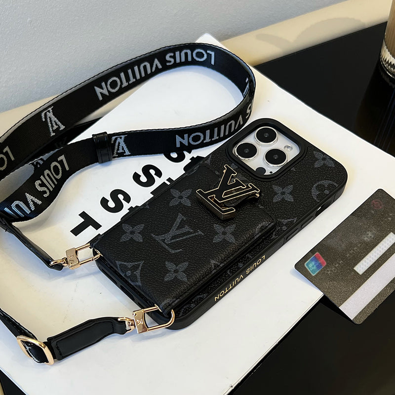 Luxury Card Bag Chain Black iPhone Case mysite