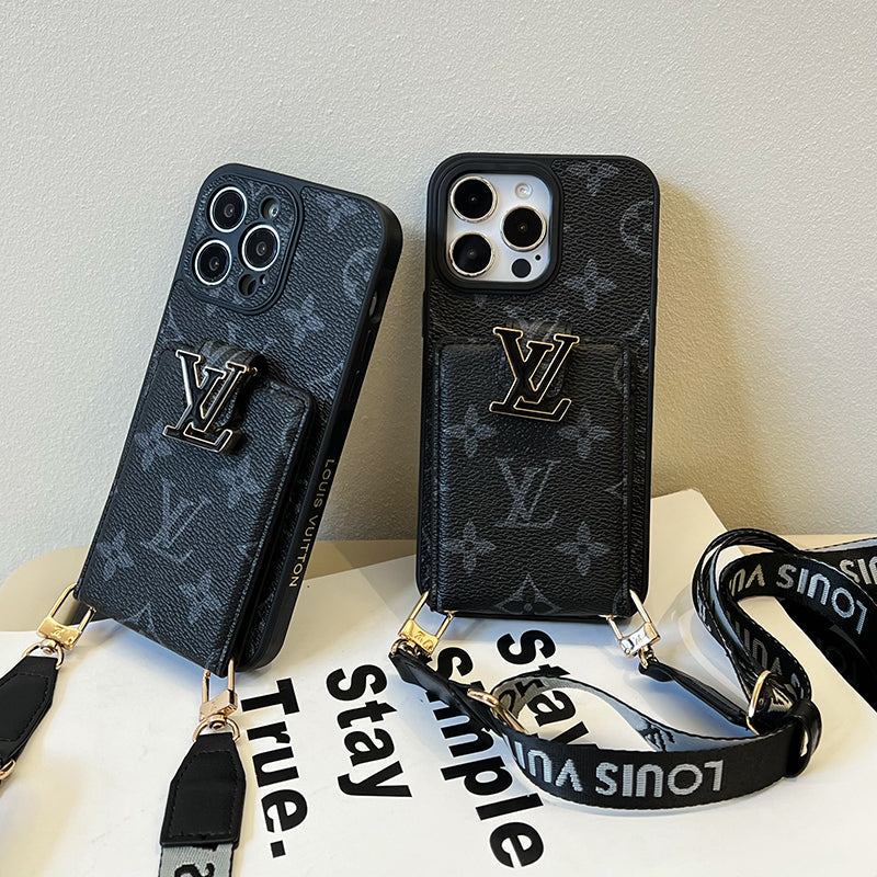Luxury Card Bag Chain Black iPhone Case mysite