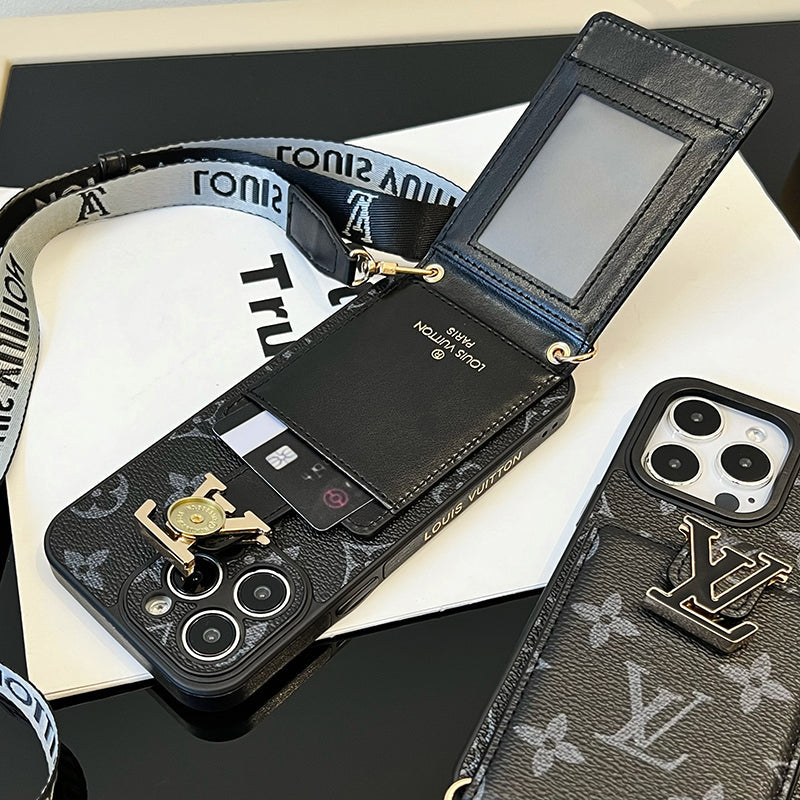 Luxury Card Bag Chain Black iPhone Case mysite